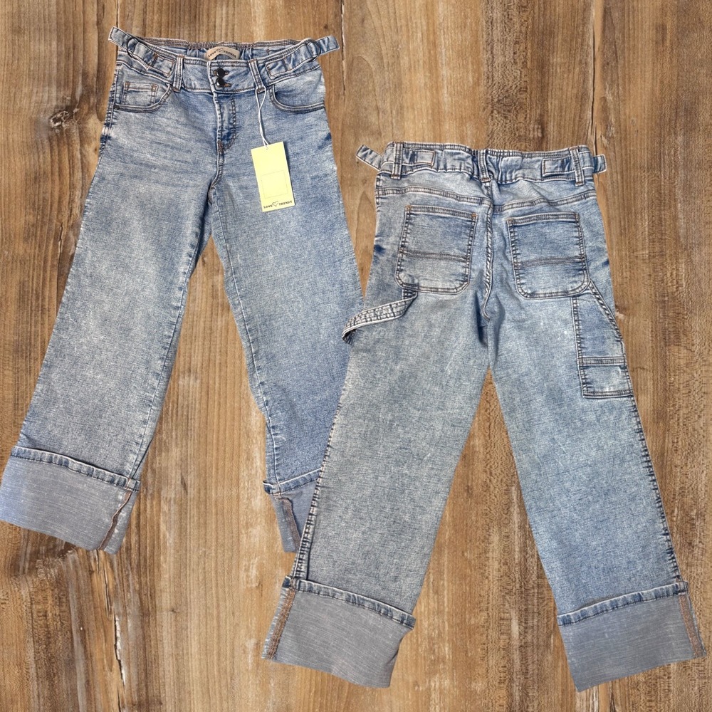 Y2K Love Trends Cargo Capri Jeans | Carpenter Denim Cropped Pants Wide Leg Small